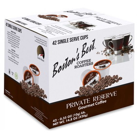 Boston's Best 101006 Coffee Roasters Private Reserve Coffee Dark Roast, (42 Single Server Cup per Box)