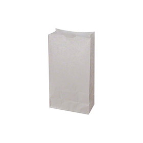 Brown Paper Goods 1413 Plain White, Wax Seal 4#, Self Opening Style Bag - 4#LB - 5" x 3 3/8" x 9 5/8" - 1000/CS