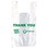 Unistar 1367-2193 Biodegradable T-Shirt Bag Poly, White 12" x 7" X 22" - 14MIC, "Thank You" 1C1S Print - 700/CS, Price/Case