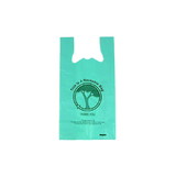 Unistar 7532-6857 Reusable Poly HDPE T-Shirt Bag, Green, 12
