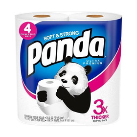 Panda 10002974 StreamCare Toilet Paper 4" x 4", 2-Ply, 176 Sheets/Roll (24 Rolls per Case)