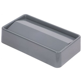 Carlisle Food Service 34202423 TrimLine Swing Top Waste Container Trash Can Lid 20.19" x 11.56" x 4.5", Gray, ABS, (1 EA)