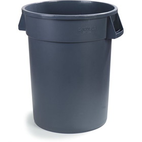 Bronco 84103223, Round, Waste Container, 32 Gal, Grey