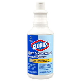 CloroxPro 30613 Bleach Cream Cleanser 32 Fl Oz Pull-Top, White, Viscous Liquid, (8 per Case)