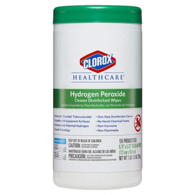 Clorox Healthcare 30825 Hydrogen Peroxide Cleaner Disinfectant Wipe (155 per Canister) 6/CS