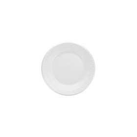Dart 10PWQR Quiet Classic Foam Dinnerware Plate 10.25" W, White, Extruded Polystyrene, Reduced Cube, Laminated, (500/CS)