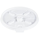Dart Container 12FTL Foam Cup/Container Lid White, High Impact Polystyrene, Lift-N-Lock, Lid for 10J12/12J12/14J12 Foam Cup/Container (1000/CS)