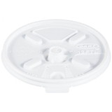 Dart Container 12FTL Foam Cup/Container Lid White, High Impact Polystyrene, Lift-N-Lock, Lid for 10J12/12J12/14J12 Foam Cup/Container (1000/CS)