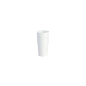 Dart 24J16 Big Drink Cup - 24 oz. White, Expanded Polystyrene, J Cup, Insulated, Foam Drink Cup (500 per Case)