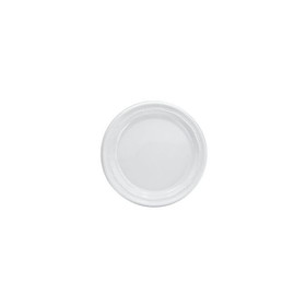 Dart 9PWF Famous Service 9" W, White Glossy, Polystyrene, Leakproof, Dinnerware Plate (500/CS)