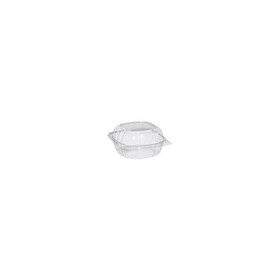 Dart Container C57PST1 ClearSeal 19.8 Fl Oz, 6" x 5.8" x 3", Clear, Oriented Polystyrene, Recyclable, Hinged, Food Container with Lid (500 per Case)