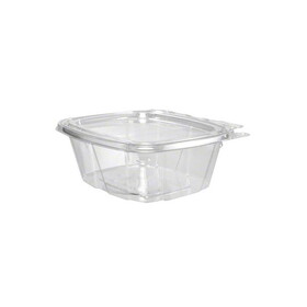 Dart Container CH16DEF Hinged Plastic Container SafeSeal Clear 16 OZ 5.5" X 4.9" X 2.5" 200/CS