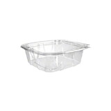 Dart Container CH48DEF Hinged Plastic Container SafeSeal Clear 48 OZ 7.8