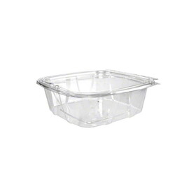 Dart Container CH48DEF Hinged Plastic Container SafeSeal Clear 48 OZ 7.8" X 8.1" X 2.5" 200/CS