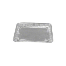 DFI DR58 Rectangular Dome - 8 5/16" x 5 15/16" x 3/4"  For crimp on foil containers. - .009 gauge - 500/CS