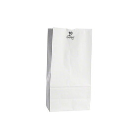 Duro Bag 51030 SOS Bag 10# - 6-5/16" x 4-3/16" x 13-3/8", 35#BW Capacity, White, Virgin Paper, (500/CS)