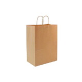Duro 130713-K PLAIN Shopping Bag w/Handle, 65#BW - 13 x 7 x 13, Kraft, 250/CS