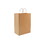 Duro 130713-K PLAIN Shopping Bag w/Handle, 65#BW - 13 x 7 x 13, Kraft, 250/CS, Price/Case
