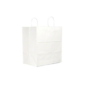 Duro Bag 85934 Shopping Bag 14" x 10" x 15-3/4", 70# Capacity, White, Virgin Paper, Super Royal, (200/CS)