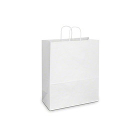 Duro Bag 86787 Shopping Bag 18" x 7" x 18-3/4", 70#BW Capacity, White, Virgin Paper, With Paper Twist Handles, Cargo, (200/CS)