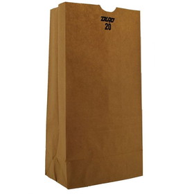 Duro Bag 18420 Dubl Life Tiger Bag 20# - 8-1/4" x 5-5/16" x 16-1/8", 40#BW Capacity, Natural, Kraft Paper, SOS Bag Recycled (500/CS)