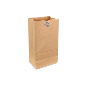 Duro Bag 71020 Bulwark 20# - 8-1/4" x 5-5/16" x 16-1/8", 57#BW Capacity, Virgin Paper, SOS Bag, Recyclable (400/CS)