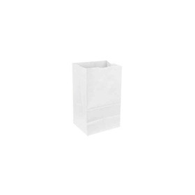 Duro Bag 51004 SOS Bag 4# - 5" x 3-1/8" x 9-3/4", 30#BW Capacity, White, Virgin Paper, (500/CS)