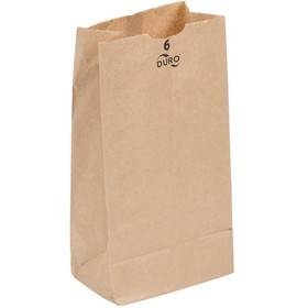 Duro Bag 18406 Dubl Life 6# - 6" x 3-5/8" x 11-1/16", 35#BW Capacity, Kraft Paper, SOS Bag, Recycled (500/CS)