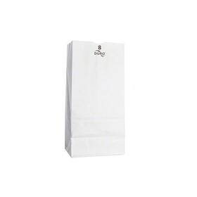 Duro Bag 51028 SOS Bag 8# - 6-1/8" x 4-1/8" x 12-7/16", 35#BW Capacity, White, Virgin Paper (500/CS)