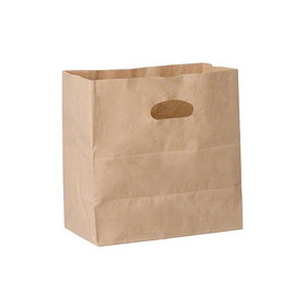 Duro Bag 84245 Die-Cut Handle Bag 11" x 6" x 11", 40#BW Capacity, Kraft Paper, Recycled (500/CS)