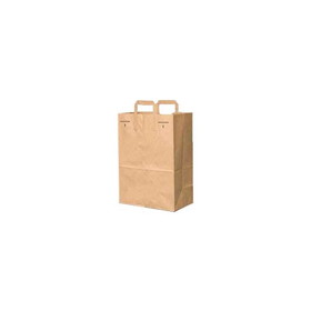 Duro Bag 88885 - 1/6 BBL EZ-Karry Handle Up Bag 70#BW Kraft, Virgin Paper,- 12" x 7" x 17" Recyclable (300/CS)