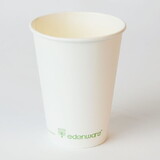 Edenware PLA12, 12oz Hot Cup, PLA-Lined Compostable, White, 20/50/CS