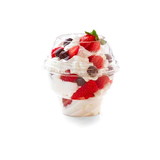 Fabri-Kal 9506016 Recycleware Dessert Container Swirl Dome Lid Only, No Hole. 20% PCR PET Recycled, For 16 to 24 Oz Indulge Dessert Containers (1,008/CS ; 12/84)
