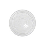 Fabri-Kal 9509112 Greenware Clear, Polylactic Acid, Recyclable, X-Slot, Lid for 16 to 24 Oz Cold Drink Cup (1000 per Case)