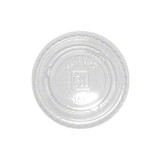 Fabri-Kal 9505082 Carry-Out Portion Cup Lid Clear, Polyethylene Terephthalate, Flat, Recyclable, Lid for PC075/PC100 0.75 Oz Carry-Out Portion Cup (2500 per Case)