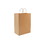Flexo RN-130715-PLAIN Shopping Bag w/Handle, 60#BW - 13" x 7" x 15", Kraft 250/CS, Price/Case