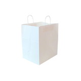 Flexo WK-141015-PLAIN Shopping Bag w/Handle 70#BW - 14 x 10 x 15, White (200/CS)