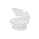 Genpak AD06 Regular Hinged Lid, Clear Deli Container, 4.25