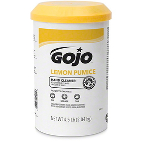 GOJO 0915-06 Lemon Pumice Hand Cleaner 4.5 Lb Canister, Green, Citrus Scent, Waterless Cr&#232;me, (6 Pack per Case)