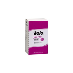 GOJO 7220-04 Rich Pink Antibacterial Lotion Soap 2000 ML Dispenser Refill, Liquid, Pink, Floral Scent, (4 Pack per Case)