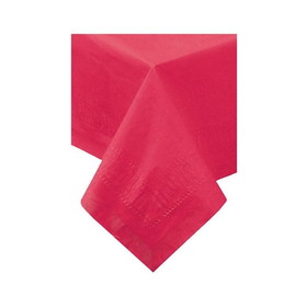 Hoffmaster 220611 Cellutex 54" x 108", Red, Tissue/Poly, Rectangular, Table Cover (25 per Case)