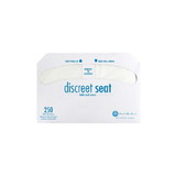 Hospeco DS-5000 Discreet Seat White, Biodegradable, Half Fold, Toilet Seat Cover, Flushable, 250/Pack, 20 PK/CS