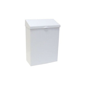 Hospeco ND-1W Waste Receptacle 8" x 4" x 11", White, Metal, Menstrual Care, (1 per Pack)