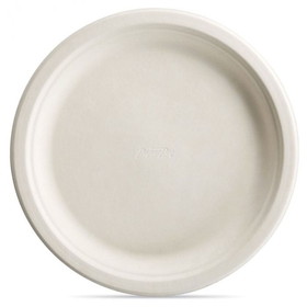Huhtamaki 25776 Chinet PaperPro Naturals Tableware Food Plate 10-1/2" Diameter, Molded Fiber, Recycled, Compostable, Round, (500/CS)