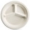 Huhtamaki 25777 Chinet PaperPro Naturals Tableware Food Plate 10-1/4", Molded Fiber, Recycled, Compostable, 3 Compartment, (500/CS), Price/Case