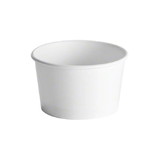 Huhtamaki 52597 White Paper Food Container - 6 oz. -1000/cs