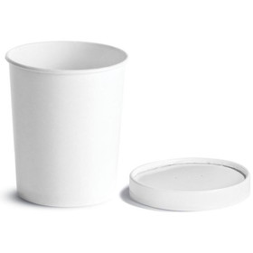 Huhtamaki 71846 Food Container 32 Oz, Paperboard, Combo Pack, with Vented Paper Lid (250 per Case)