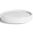 Huhtamaki 71870 Food Container Lid White, Paperboard, Tall, Vented, Lid for 6/8/10/12/16 Oz Food Container (1000 per Case)