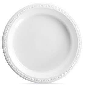 Huhtamaki 81210 Tableware Food Plate 10-1/4", White, Plastic (500) per case