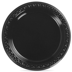 Huhtamaki 81406 Tableware Food Plate 6", Black, Plastic, (1000 per Case)